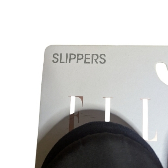 Elle Girl Toddler Slippers Sz 12 Black Slip On - Picture 5 of 7